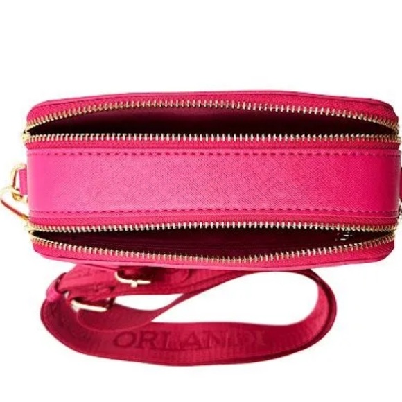 NWT Valentino Orlandi Pink Studded Crossbody Bag with detachable strap - Picture 3 of 6